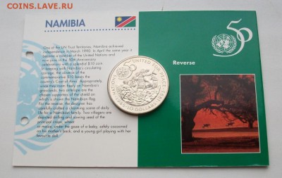 Намибия 10$ долларов 1995 50 лет ООН Крона Шайба буклет - namibija_10_dollarov_1995_50_let_oon_krona_shajba_buklet