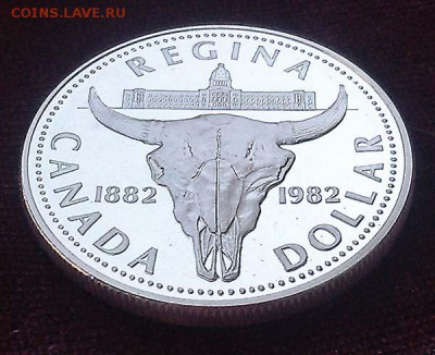 Канада 1 доллар 1982 г. Реджайна Proof - Канада_1982-доллар-Реджайна_2Р