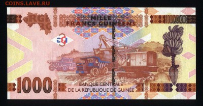Гвинея 1000 франков 2015 unc до 28.08.18. 22:00 мск - 1