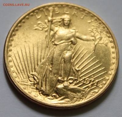 2 золотые монеты США по 20 долларов оценка - 1201 022