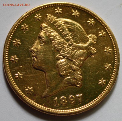 2 золотые монеты США по 20 долларов оценка - 1201 034