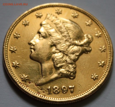 2 золотые монеты США по 20 долларов оценка - 1201 032