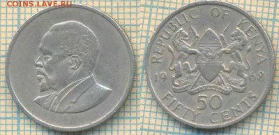 Кения 50 центов 1968 г., до 19.09.2018 г. 22.00 по Москве - Кения 50 центов 1968  3759