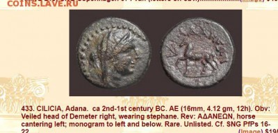 Две античные монеты - Demeter