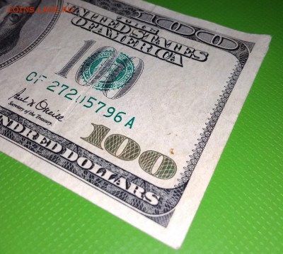 США 100 долларов 2001г Подлинность - бакс6