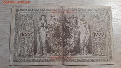 Германия 1000 марок 1910 25.09 в 22:00 - 20180820_200044