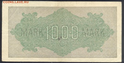 Германия 1000 марок 1922 г.  28.09.18 г. 22 -00 МСК. - 1000 м. 1922