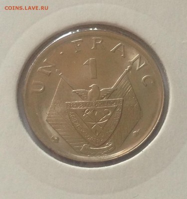 1 франк 1965г. Руанда , UNC , до 03.10.18г. - руанда 1965-3