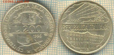 Италия 200 лир 1996 г. , до 04.10.2018 г. 22.00 по Москве - Италия 200 лир 1996  3999