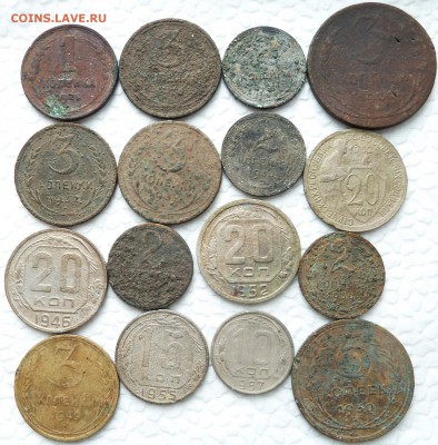 16 монет 1924-1957 (на опыты) до 4.10.2018 (22.00 мск) - 16шт_рев