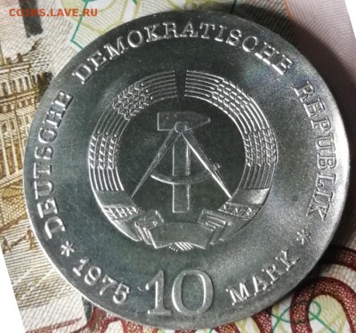 ГДР - 10 марок 1975 года Альберт Швейцер UNC - IMG_20181006_184211