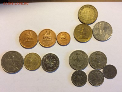 Иностранные монеты Османская имп.,Япония,мадагаскар и др24шт - image