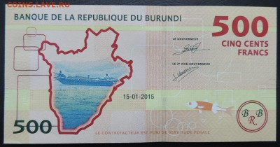 БУРУНДИ 500 франков 2015г., ДО 22.10. - 500 франков 2015г., В..JPG