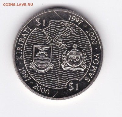 Крона Шайба Кирибати и Самоа 1 доллар 1997 Tempora Mutantur - krona_shajba_kiribati_i_samoa_1_dollar_1997_tempora_mutantur_1997_2000_millenium_parad_planet