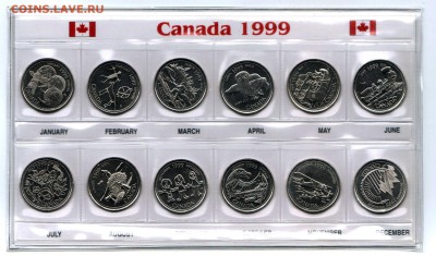 A43 Канада набор куотеров Millenium 1999 12 шт. 27.10 в 22°° - A43_Canada Millenium Set 1999_1