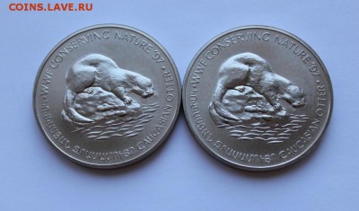 монеты с животными на обмен - krona_shajba_armenija_100_dram_1997_kavkazskaja_vydra_sokhranim_prirodu_fond_dikoj_prirody_fauna_wwf