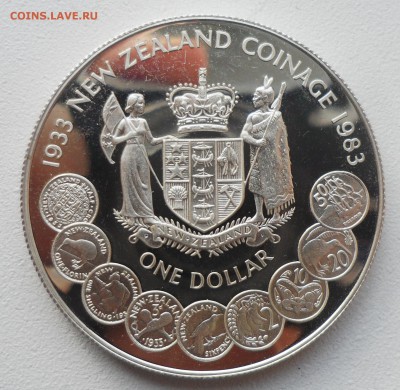1 доллар 1983 "50 лет чеканке монет Новой Зеландии" - SAM_4569.JPG