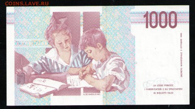 ИТАЛИЯ 1000 ЛИР 1990 UNC - 4 001