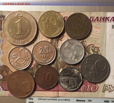 10 разных иностранных монет с рубля 09.11.2018 22:00 - ино