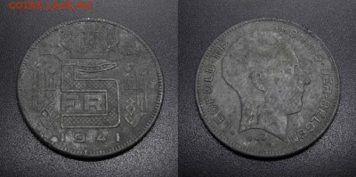 МОНЕТЫ МИРА 11-18 - Бельгия – 5 франков (1941) цинк №3-3