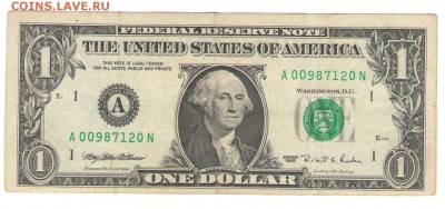 США 1 доллар 1995 г А  до 23.11. 22ч - д1
