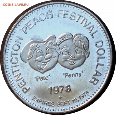 B28 Канада торговый доллар Penticton, BC 1978 28.11 в 22°° - B28 Trade Dollar Penticton BC 1978_1