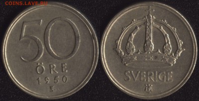 Швеция 50 эре 1950 Ag до 22:00мск 06.12.18 - Швеция 50 эре 1950 Ag -85