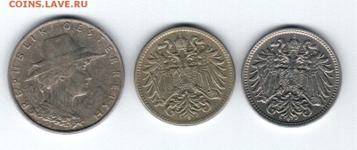 старые монеты Австрии - 3 шт. до 03.12 до 21.00 - десюлики()