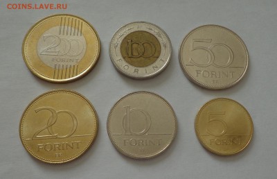 ВЕНГРИЯ - набор ходячки 6 монет 2 БИМа до 9.12, 22.00 - Венгрия - набор ходячки 6 монет