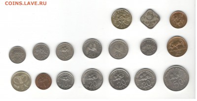 Иностранные монеты, 50 стран,200 шт. по фикс-ценам. - Подборка иностранных, скан В, сторона 1