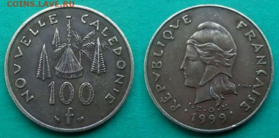 Новая каледония - 100 франков 1999 года до 8.01 - новая каледония 100 франков 1999 года