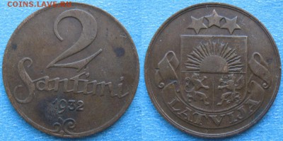 Латвия 2 сантима 1932 до 09-01-19 в 22:00 - Латвия 2 сантима 1932    187-ас45-9652