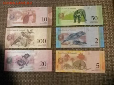 венесуэла набор банкнот 6шт пресс UNC9,01,19до 22,00 - 20180603_215757