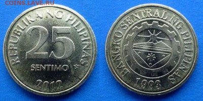 Филиппины - 25 сентимо 2012 года до 10.01 - филиппины 25 сентимо 2012 года