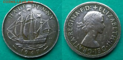2 пенни 1967 года до 13.01 - великобритания 1.2 пенни 1967 года