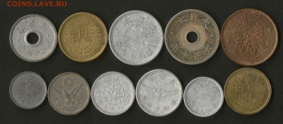Старые монеты Японии 11 шт 1920-50х г №1 - 17.01 22:00 мск - 1_1