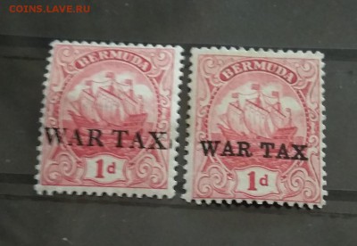 Бермуды ,отдельные выпуски с надпечаткой 1918,1920гг - 87