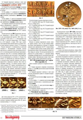 Публикации, посвящённые золотым монетам Николая II - 3