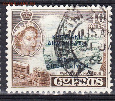 Колонии Кипр 1960 1м 40м надпечатка - 313