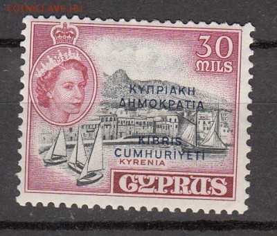 Колонии Кипр 1960 1м 30м надпечатка - 556