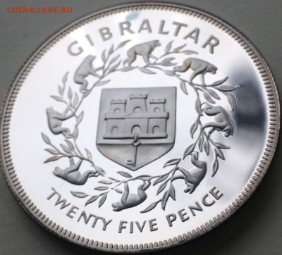 25 пенсов 1977 Гибралтар 25 лет правления Елизаветы 2 до 26. - IMG_E9334.JPG