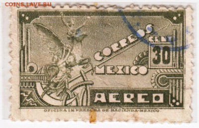 Мексика AEREO 30 cent 1934-35 до 29.01.19 г. в 23.00 - 001