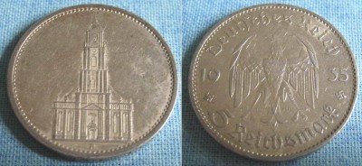 5 марок Германии, серебро, лот из 3-х монет - 5m-1