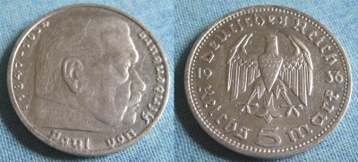 5 марок Германии, серебро, лот из 3-х монет - 5m-2