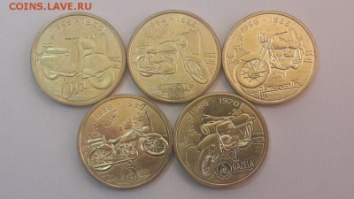 Набор жетонов Польша-мотоциклы, 5штук разные, до 03.03 - Ч Жетоны мото-2