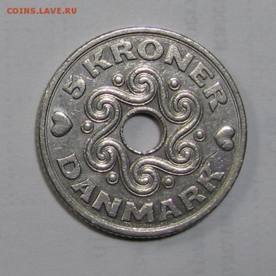 5 крон Дания 1994 г. до 04-03-19 - 5-94a