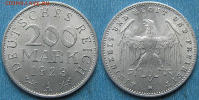 Германия 200 марок 1923 A    до 08-03-19 в 22:00 - Германия 200 марок 1923 A    186-к33-9717