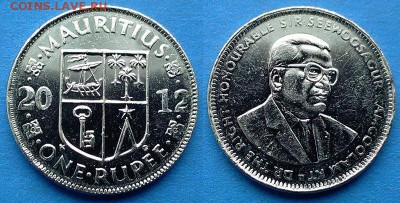 Маврикий - 1 рупия 2012 года до 9.03 - Маврикий 1 рупия 2012