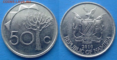 Намибия - 50 центов 2010 года до 9.03 - Намибия 50 центов 2010