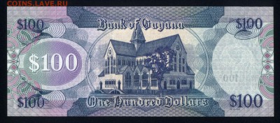 Гайана 100 долларов 2012 unc 12.03.19. 22:00 мск - 1